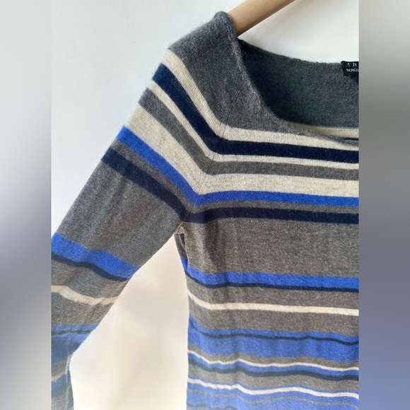 Theory 100% Cashmere Long Striped Sweater, size S, boat neck - Picture 4 of 13